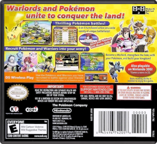 Pokémon Conquest - Box - Back - Reconstructed (North America) - 774x708