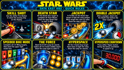 Star Wars (Data East) - Arcade - Controls Information (World) - 1672x941