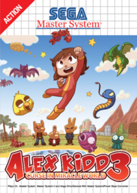 Alex Kidd 3: Curse in Miracle World - Fanart - Box - Front (North America) - 484x680