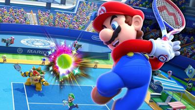 Mario's Tennis - Fanart - Background (North America) - 1920x1080