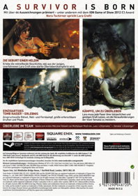 Tomb Raider (2013) - Box - Back (Germany) - 902x1280