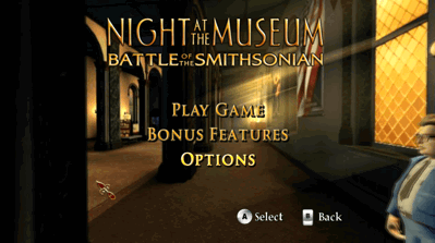 Night at the Museum: Battle of the Smithsonian: The Video Game - Screenshot - Game Select (World) - 2407x1344