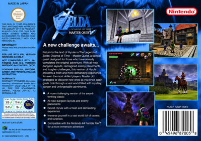 The Legend of Zelda: Ocarina of Time Master Quest - Box - Back - Reconstructed (Europe) - 1494x1052