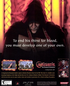 Castlevania: The Dracula X Chronicles - Advertisement Flyer - Front (United States) - 1793x2192