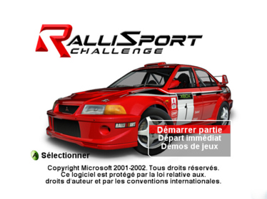 RalliSport Challenge - Screenshot - Game Select (France) - 640x480