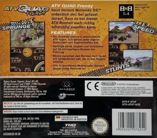 ATV: Quad Frenzy - Box - Back (Germany) - 643x567