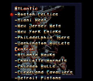 NBA All-Star Challenge - Screenshot - Game Select (World) - 256x224