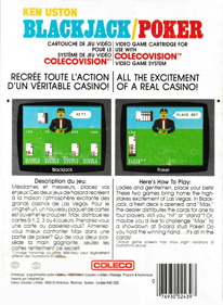 Ken Uston Blackjack/Poker - Box - Back (Canada) - 1650x2250