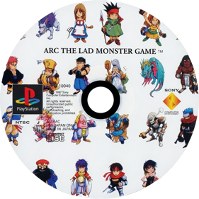 Arc the Lad: Monster Game with Casino Game - Disc (Japan) - 1000x1000