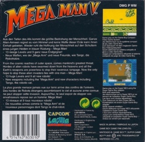 Mega Man V - Box - Back (Europe) - 1260x1239