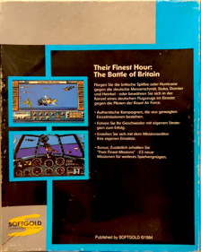Their Finest Hour: The Battle of Britain - Box - Back (Germany) - 963x1206