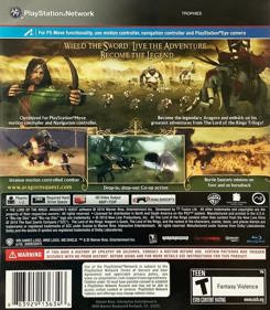The Lord of the Rings: Aragorn's Quest - Box - Back (North America) - 1464x1679