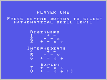 Math Quest - Screenshot - Game Select (World) - 256x192