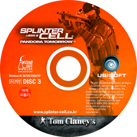 Tom Clancy's Splinter Cell: Pandora Tomorrow - Disc (Korea) - 684x684
