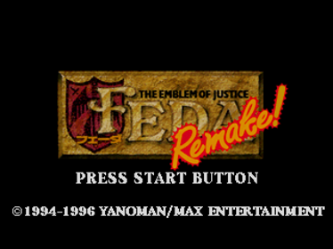 FEDA Remake! The Emblem of Justice - Screenshot - Game Title (Japan) - 640x480