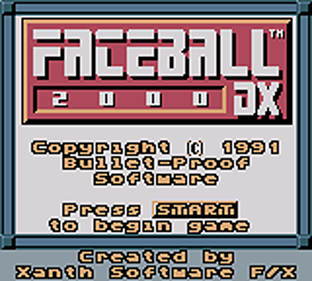 Faceball 2000 DX - Screenshot - Game Title (World) - 160x144