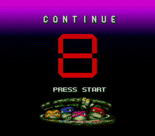 Teenage Mutant Ninja Turtles: The Hyperstone Heist - Screenshot - Game Over (World) - 512x448