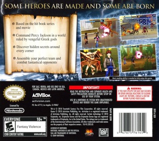 Percy Jackson and the Olympians: The Lightning Thief - Box - Back (North America) - 768x680