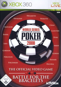 World Series of Poker 2008: The official Video Game: Battle for the Bracelets - Box - Front (Germany) - 600x855