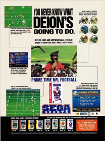 Prime Time NFL Starring Deion Sanders - Advertisement Flyer - Front (North America) - 1190x1600
