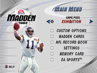 Madden NFL 2002 - Screenshot - Game Select (North America) - 640x480