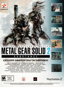 Metal Gear Solid 2: Substance - Advertisement Flyer - Front (United States) - 1614x2200