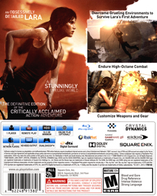 Tomb Raider: Definitive Edition - Box - Back (North America) - 1124x1400