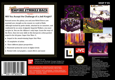 Super Star Wars: The Empire Strikes Back - Box - Back (United Kingdom) - 2103x1476