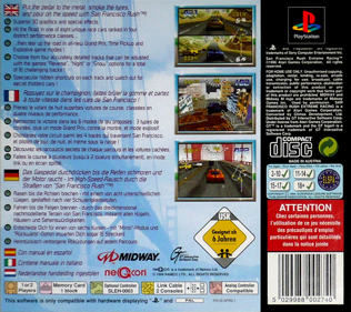 San Francisco Rush: Extreme Racing - Box - Back (Europe) - 765x680