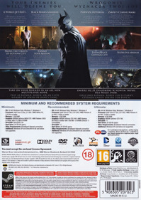 Batman: Arkham Origins - Box - Back (Europe) - 1519x2144