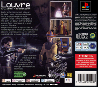 Louvre: The Final Curse - Box - Back (France) - 765x680