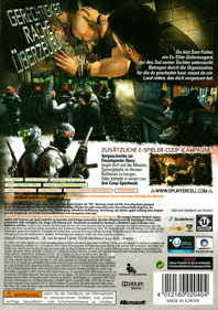 Tom Clancy's Splinter Cell: Conviction - Box - Back (Germany) - 3027x4290