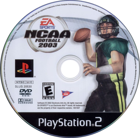 NCAA Football 2003 - Disc (North America) - 765x757