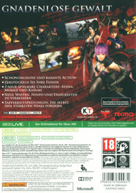 Ninja Gaiden 3: Razor's Edge - Box - Back (Germany) - 902x1276