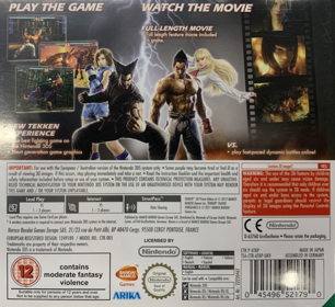 Tekken 3D: Prime Edition - Box - Back (Europe) - 1200x1100