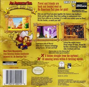 An American Tail: Fievel's Gold Rush - Box - Back (North America) - 960x944