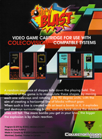 Bomb'n Blast - Box - Back (North America) - 1614x2200