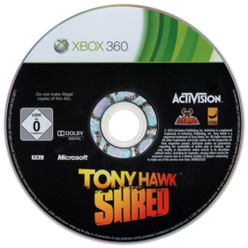 Tony Hawk Shred - Disc (Europe) - 900x900