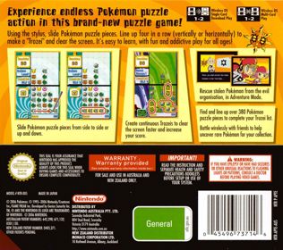 Pokémon Trozei! - Box - Back (Australia) - 902x800