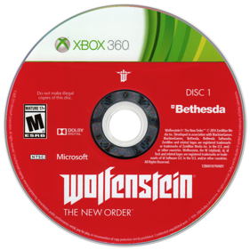 Wolfenstein: The New Order - Disc (North America) - 900x900