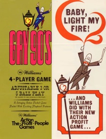 Gay 90's - Advertisement Flyer - Front (North America) - 850x1104