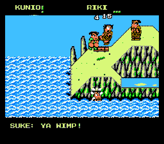 Downtown Special: Kunio-kun no Jidaigeki da yo Zen'in Shūgō! - Screenshot - Gameplay (World) - 256x224