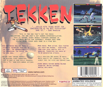 Tekken - Box - Back (North America) - 942x800