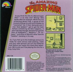 The Amazing Spider-Man - Box - Back (North America) - 640x631