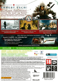 Assassin's Creed III - Box - Back (Europe) - 3048x4291