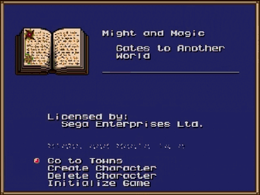 Might and Magic: Gates to Another World - Screenshot - Game Title (North America) - 640x480