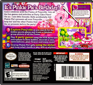My Little Pony: Pinkie Pie's Party - Box - Back - Reconstructed (North America) - 774x708