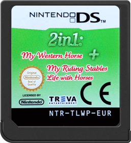 2 in 1: My Riding Stables + My Western Horse - Cart - Front (Europe) - 517x564