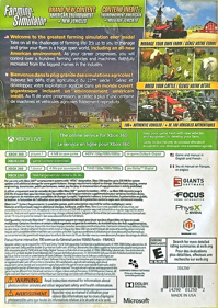 Farming Simulator - Box - Back (North America) - 709x1000