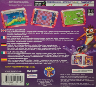 Crash Bandicoot Purple: Ripto's Rampage - Box - Back (Europe) - 1205x1100